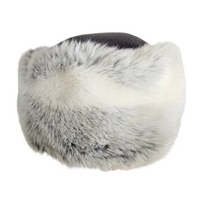 Parkhurst Faux Fur Hat Grey White Plush Winter Hat Soft Cozy Women’s